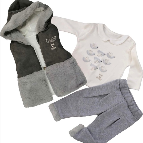 NEW with Tags Baby Clothing 3-Piece Cotton Set for Newborn Baby Girls and Boys - Picture 1 of 5